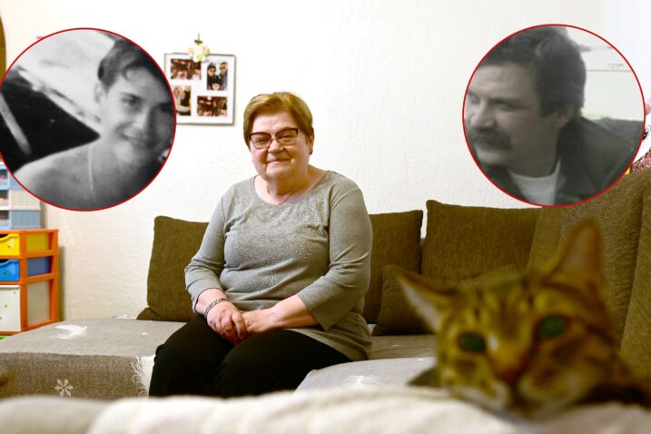 Irena Kačić majka najmlađe žrtve Ovčare (Igor, u lijevom krugu) i supruga vukovarskog branitelja (Petar, u desnom krugu) / V. KARUZA