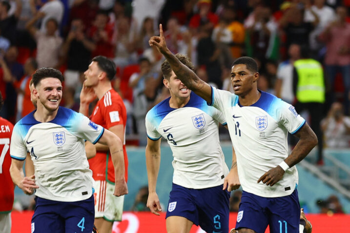 Marcus Rashford, Declan Rice i John Stones/Foto REUTERS