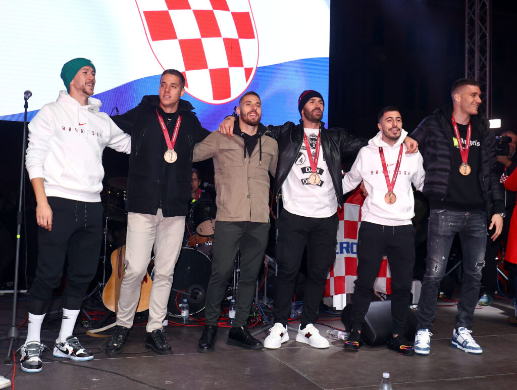 Marko Livaja, Ivo Grbić, Mario Pašalić, Ivan Perišić, Josip Juranović i Nikola Vlašić/Foto PIXSELL