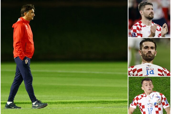 Zlatko Dalić, Bruno Petković, Marko Livaja i Ante Budimir/Foto REUTERS