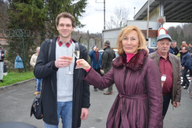 Antonio Dražović, gradonačelnik Čabra i Anita Kovač, županica Osilnice / Foto Marinko Krmpotić