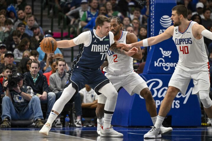 Luka Dončić, Kawhi Leonard i Ivica Zubac/Foto REUTERS