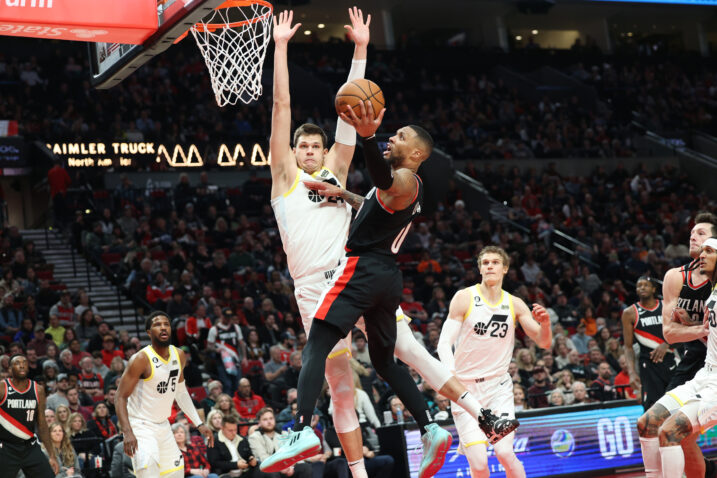 Damian Lillard i Jarred Vanderbilt/Foto REUTERS