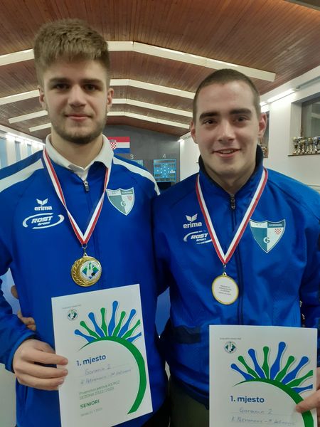 Karlo Petranović i Martin Latinović, županijski prvaci