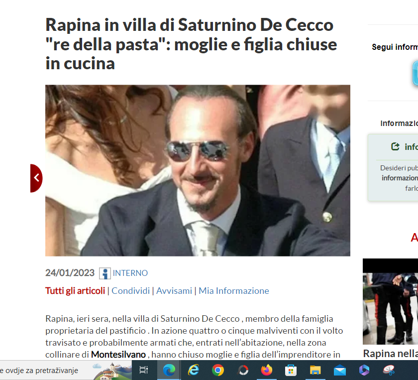 Saturnino De Cecco / Screenshot