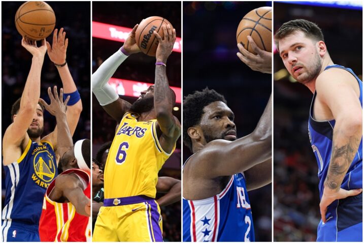 Klay Thompson, LeBron James, Joel Embiid i Luka Dončić/Foto REUTERS