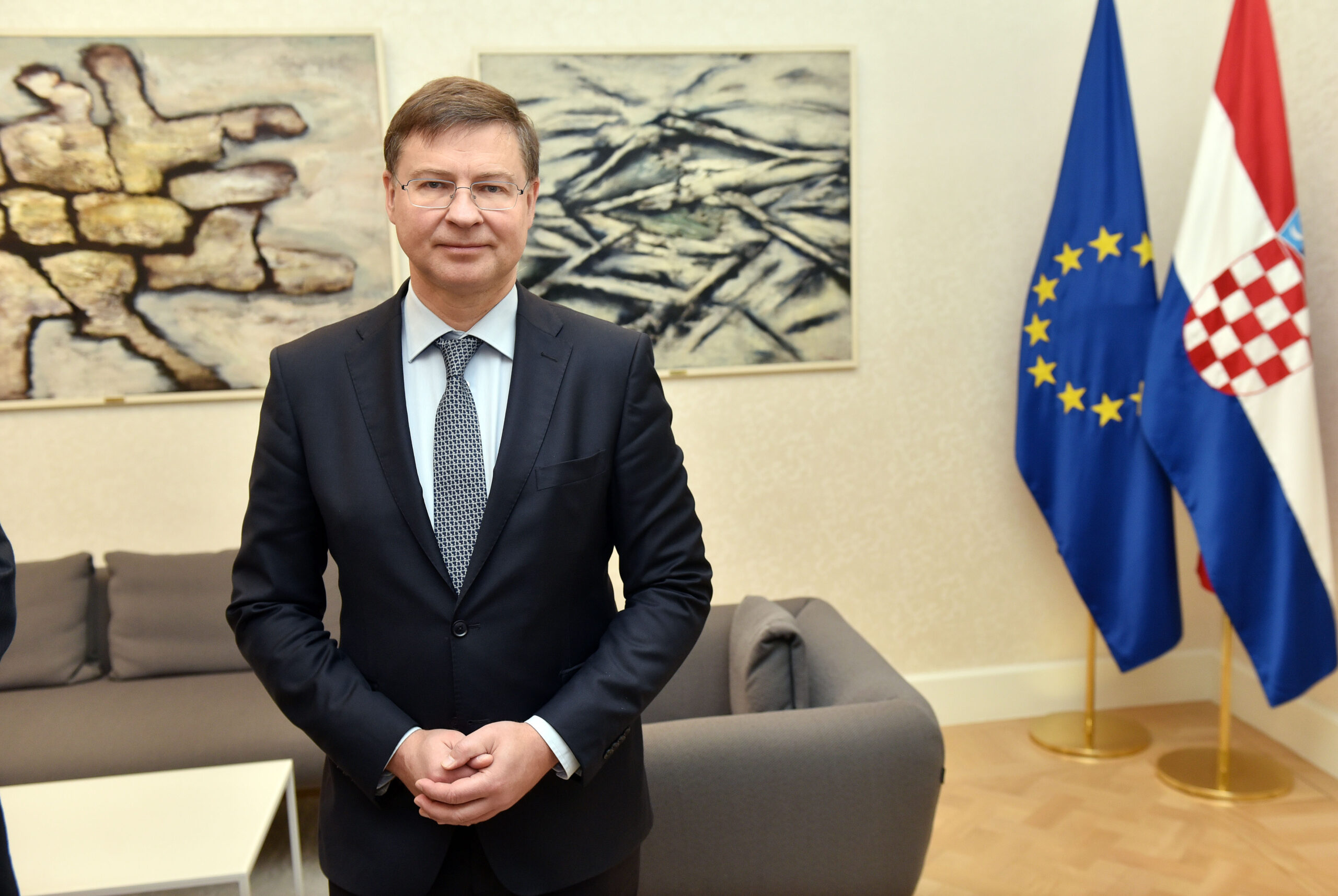 Povjerenik Europske komisije za gospodarstvo Valdis Dombrovski / Foto: D. KOVAČEVIĆ