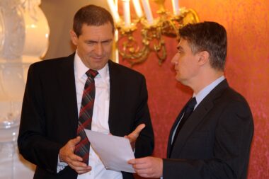 Ante Kotromanović i Zoran Milanović 2014. u Vladi / Foto Davor Kovačević