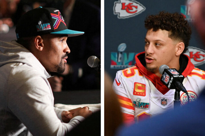 Jalen Hurts i Patrick Mahomes/Foto REUTERS