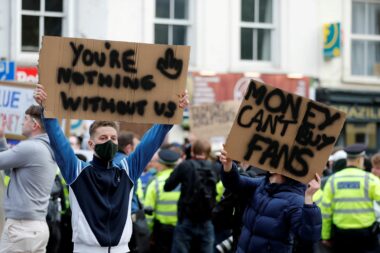 Protesti protiv Superlige/Foto REUTERS