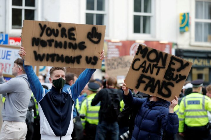 Protesti protiv Superlige/Foto REUTERS