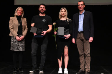 Petar Klovar i Sara Pešut s Doroteom Pešić Bukovac i Markom Filipovićem/M. GRACIN