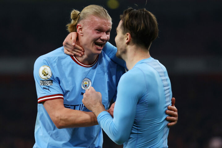 Erling Braut Haaland i Jack Grealish/Foto REUTERS