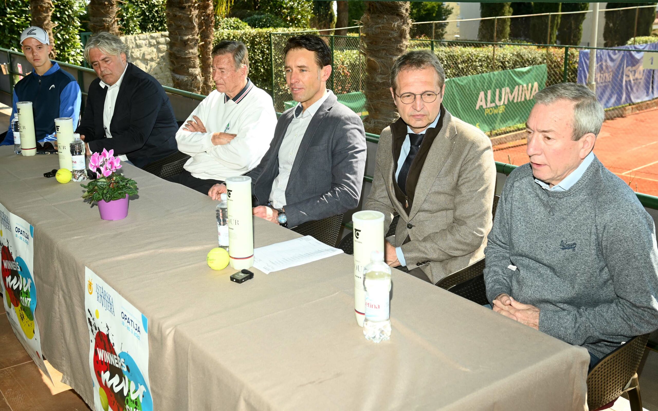Matej Dodig, Gordan Širola, Nikola Pilić, Fernando Kirigin, Branko Horvat i Dragutin Galina/Foto M. GRACIN