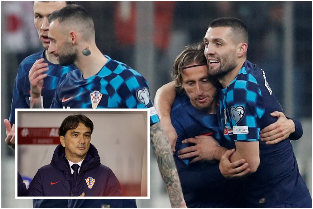 Zlatko Dalić, Luka Modrić i Mateo Kovačić/Foto REUTERS