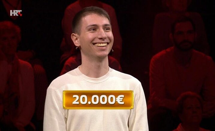 Petar Vrvilo u Superpotjeri je osvojio 20.000 eura / Foto HRT