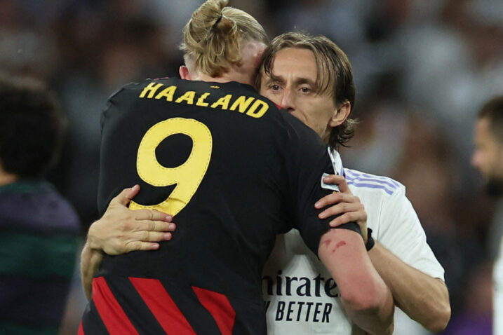 Luka Modrić i Erling Braut Haaland/Foto REUTERS