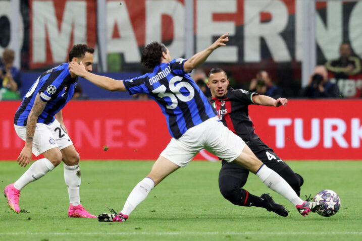 Hakan Calhanoglu, Matteo Darmian i Ismael Bennacer/Foto REUTERS