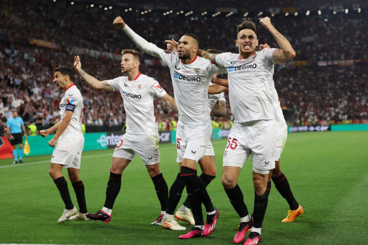 Jesus Navas, Ivan Rakitic, Youssef En-Nesyri i Lucas Ocampos/Foto REUTERS