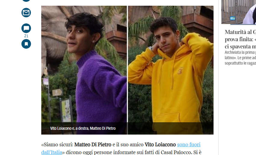 Dvojica youtubera koji su napustili Italiju nakon tragedije na cesti / Screenshot