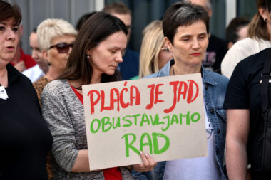 S prošlogodišnjeg prosvjeda za vrijeme štrajka zaposlenih u pravosuđu / Foto Davor Kovačević
