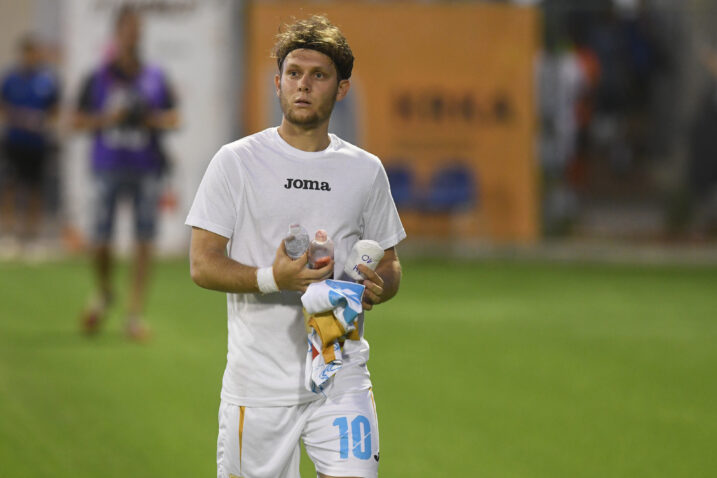 Alen Halilovic of HNK Rijeka in action during the 1st leg of