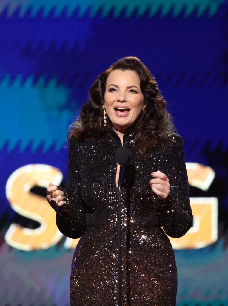 FILE PHOTO: President of SAG-AFTRA Fran Drescher speaks during the 29th Screen Actors Guild Awards at the Fairmont Century Plaza Hotel in Los Angeles, California, U.S., February 26, 2023. REUTERS/Mario Anzuoni/File Photo