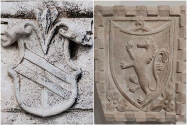 Grb Antoniazzo Bochina na nadvratniku Creskog muzeja 17. st. i grb Creske komune 16. st.