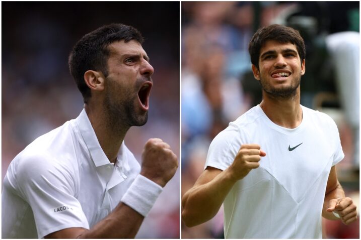 Novak Đoković i Carlos Alcaraz/Foto REUTERS