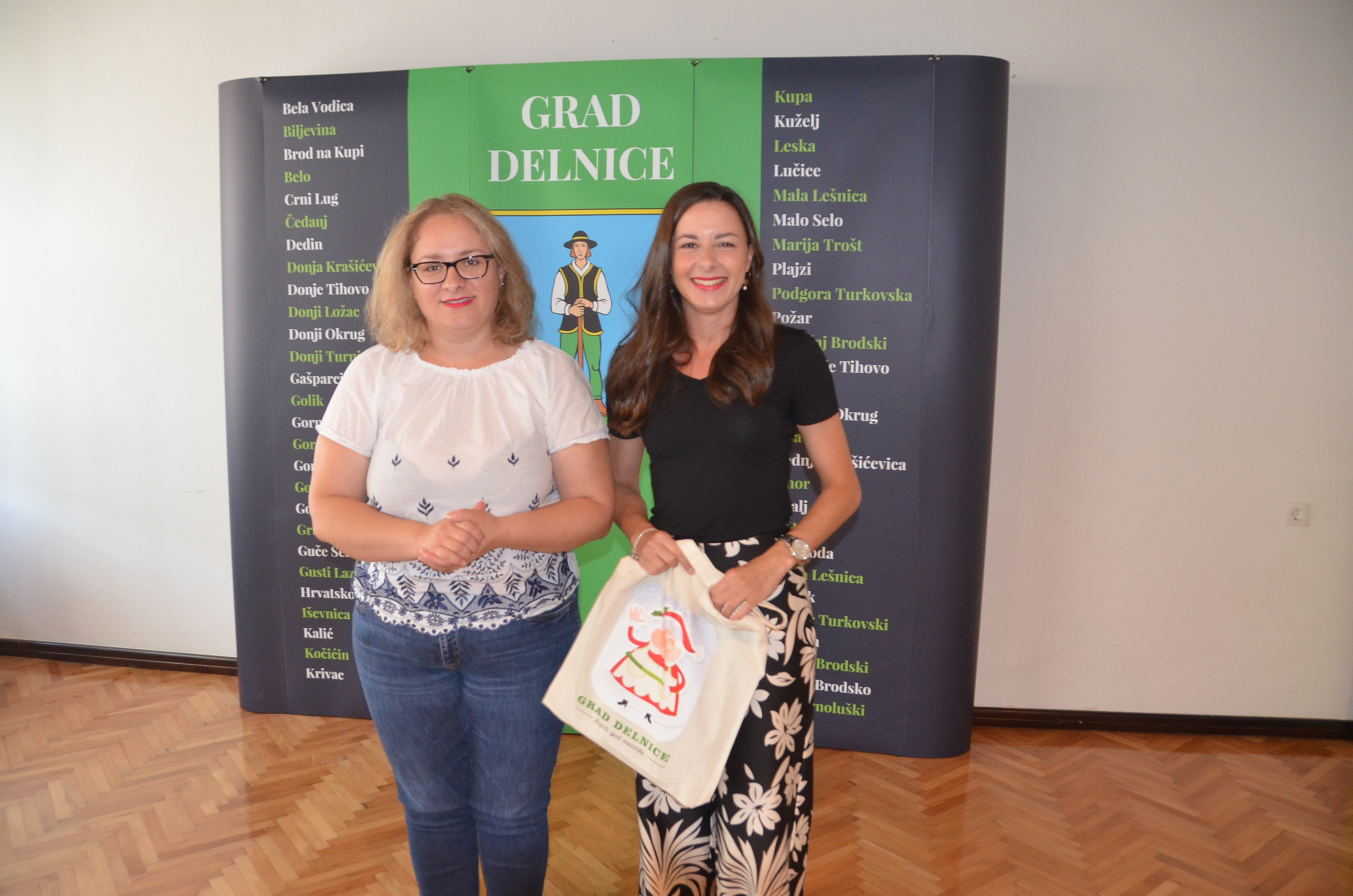 Gradonačelnica Mihelčić i Morena Poljančić / Foto Marinko Krmpotić