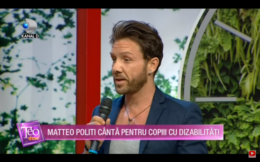 Matteo Politi, lažni estetski kirurg, nastup na rumunjskoj TV