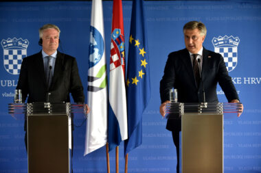 Mathias Cormann i Andrej Plenković / foto: D. KOVAČEVIĆ