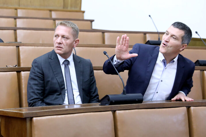 S priličnim optimizmom očekuju da će im se pridružiti i drugi politički partneri - Krešo Beljak i Nikša Vukas / Foto : PATRIK MACEK/PIXSELL