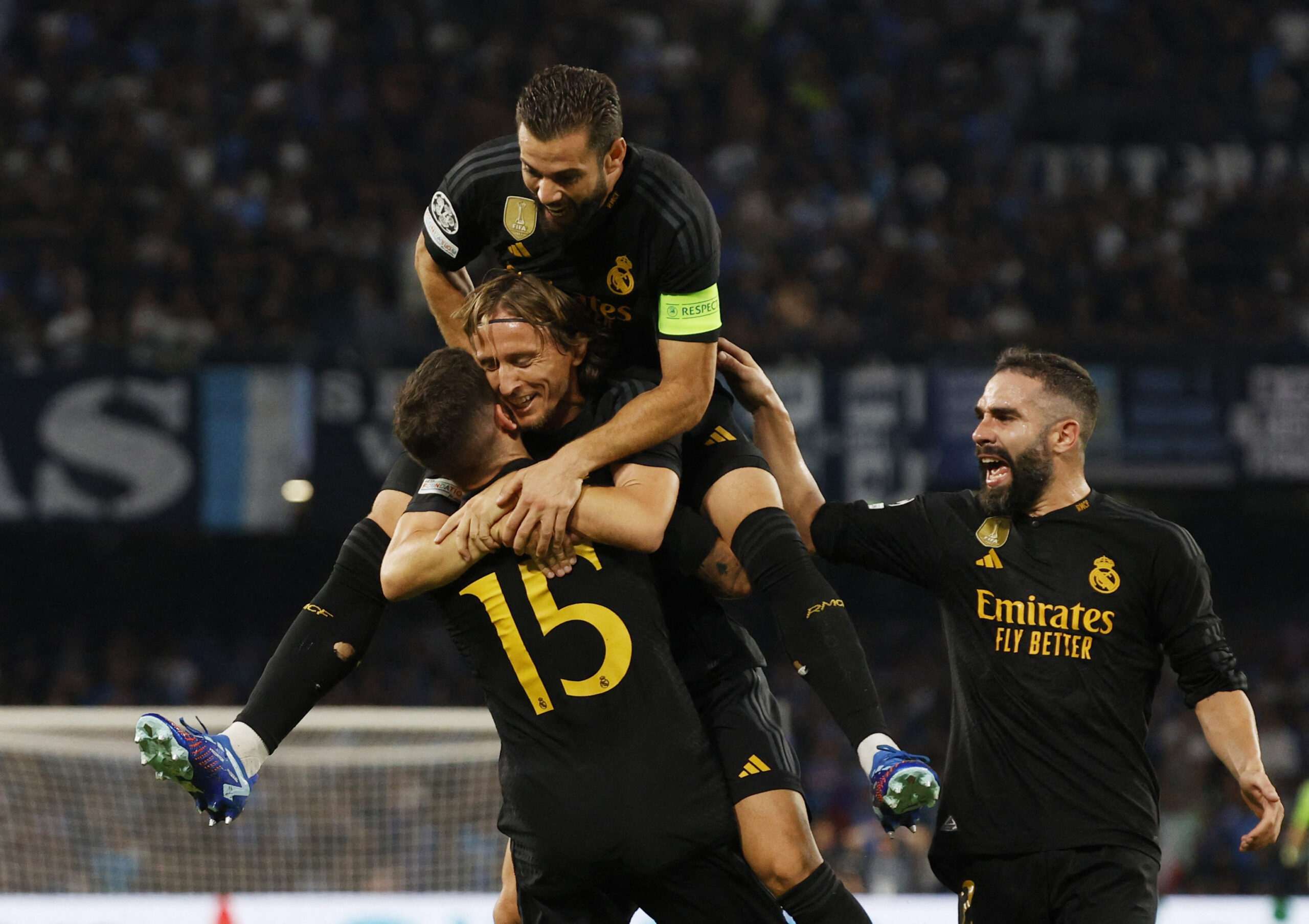 Federico Valverde, Luka Modrić, Dani Carvajal i Nacho/Foto REUTERS