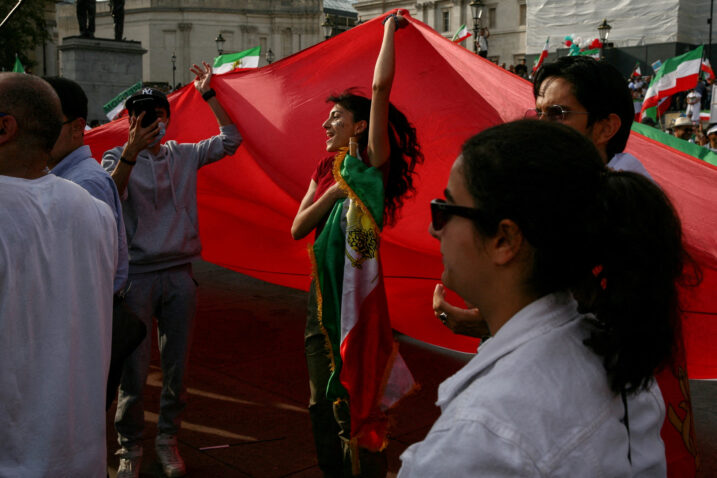 Prosvjed u Londonu povodom prve godišnjice smrti Mahse Amini / Reuters