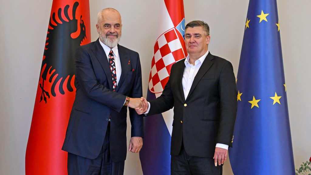 Edi Rama i Zoran Milanović / Foto Ured predsjednika Republike Hrvatske / Dario Andrišek