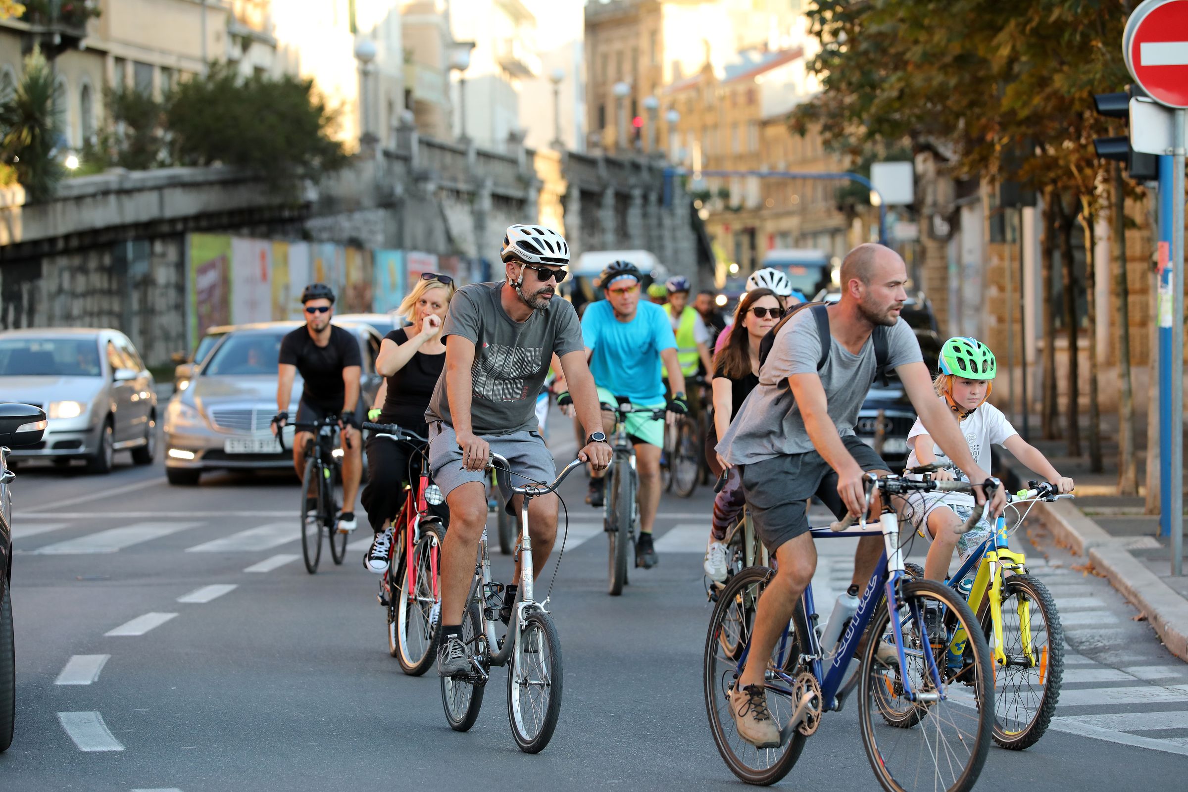 Detalj s manifestacije Biciklistička kritična masa u Rijeci 2021. godine / Foto Goran Kovacic/PIXSELL