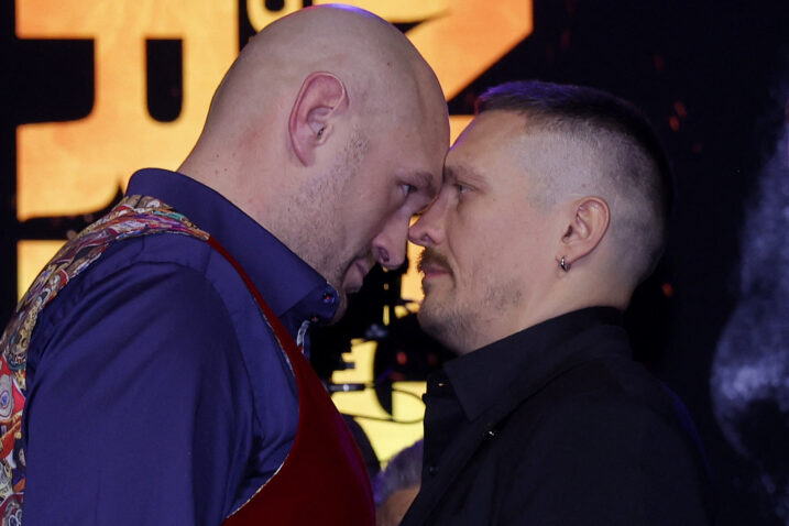 Oleksandr Usik i Tyson Fury/Foto REUTERS