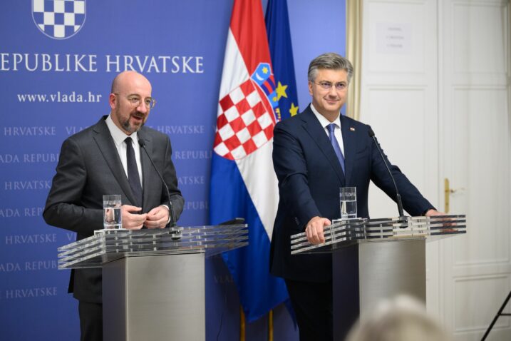 Charles Michel i Andrej Plenković / Foto Davor Puklavec/PIXSELL