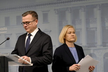 Premijer Petteri Orpo i ministrica Mari Rantanen / Reuters