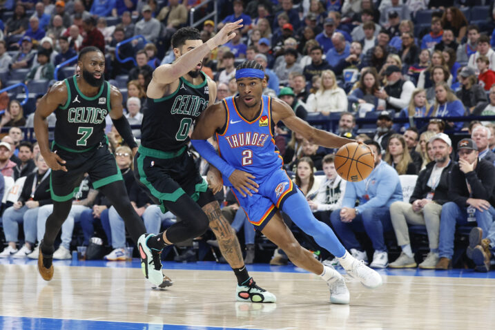 Shai Gilgeous-Alexander i Jayson Tatum/Foto REUTERS