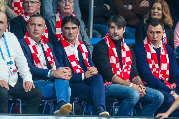 Marijan Kustić, Zlatko Dalić, Vedran Ćorluka i Mario Mandžukić/Foto PIXSELL