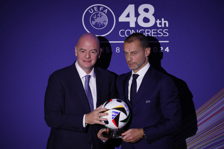 Gianni Infantino i Aleksander Čeferin/Foto REUTERS