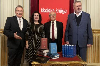 Velimir Neidhardt, Iva Hraste-Sočo, Krešimir Nemec i Ante Žužul / Foto Školska knjiga