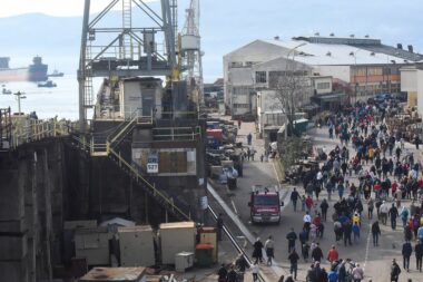 S porinuća broda u 3. maju / Foto Sergej Drechsler