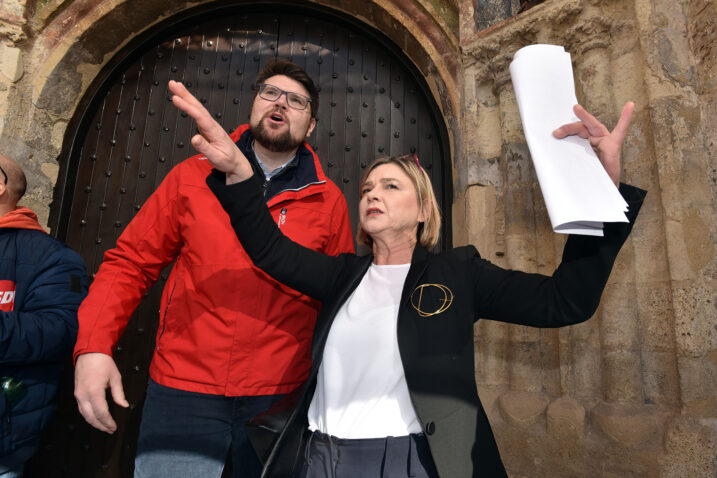 Sandra Benčić ponudila je Peđi Grbinu »točkastu« koaliciju - suradnju u četiri izborne jedinice / Foto Davor KOVAČEVIĆ
