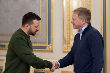 Ukrajinski predsjednik Zelenski i britanski ministar Grant Shapps / REUTERS