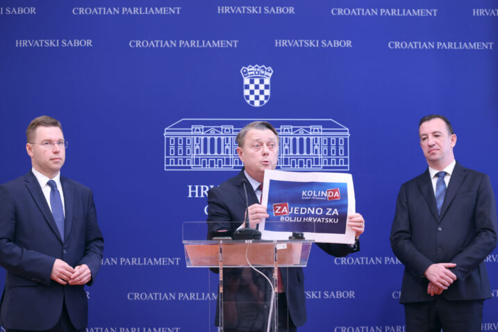 Nikola Mažar, Goran Ivanović i Marko Pavić / Foto Patrik Macek/PIXSELL