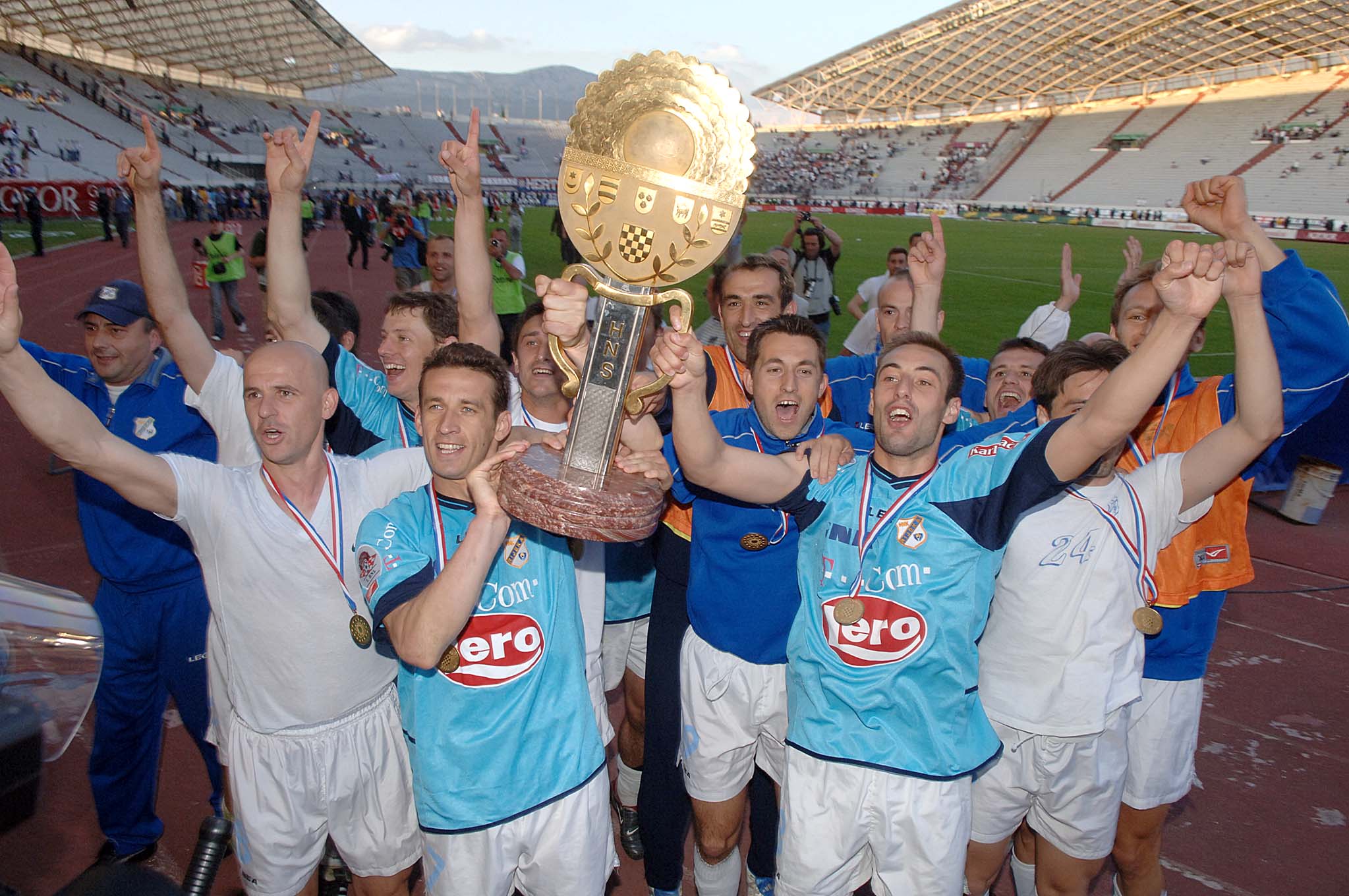 Rijeka je svoj prvi Kup Hrvatske osvojila 2005. godine na Poljudu/Foto Arhiva NL
