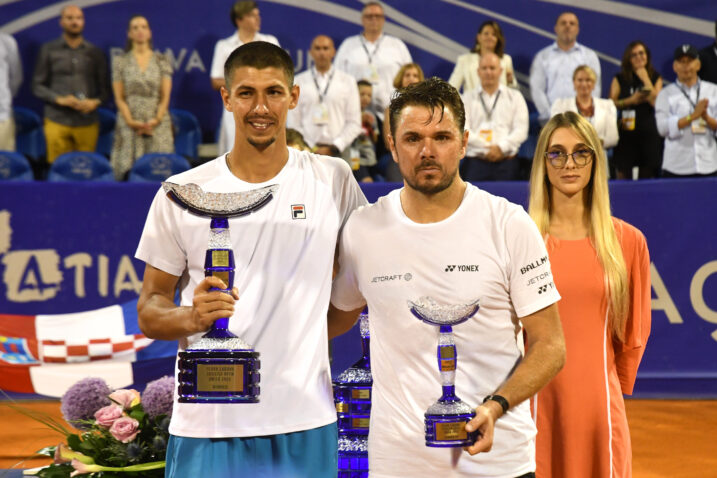 NIŠTA OD REPRIZE - Alexei Popyrin i Stan Wawrinka lani na svečanom proglašenju/Foto ARHIVA NL
